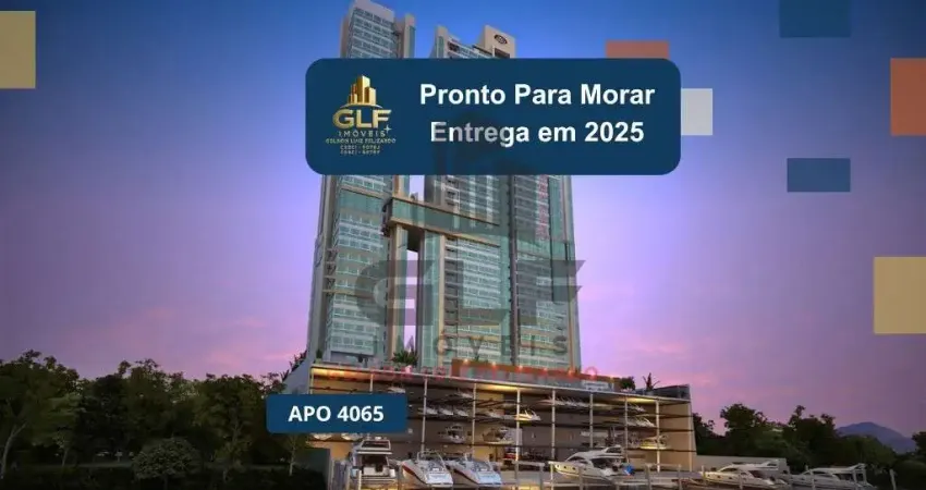 Apto pronto para morar em balneário camboriú, com 182m²área privativa sendo 3 suítes, 3 vagas de garagem, área de lazer completa