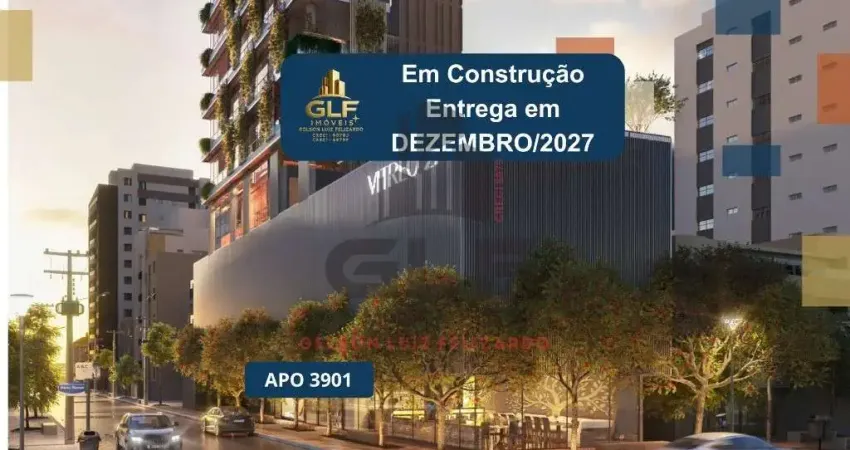Apto em construção em itapema/sc bairro meia praia, 205,09m² área privativa sendo 4 suítes, 3 vagas de garagem, área de lazer completa
