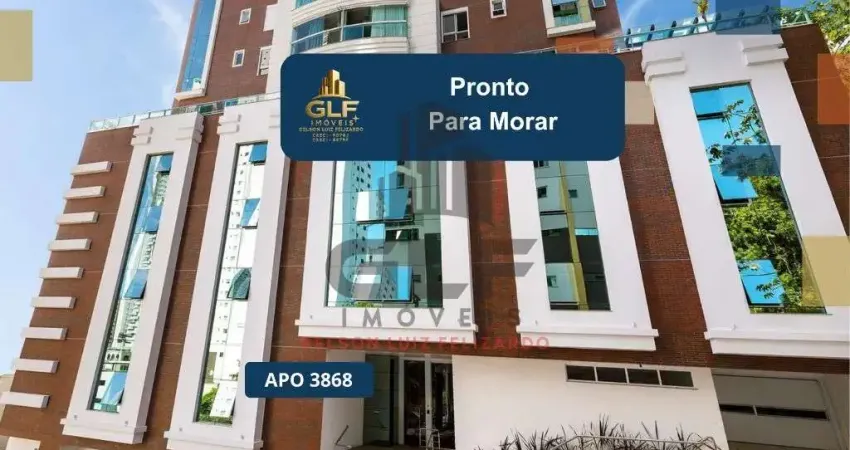 Apto pronto em balneário camboriú, com 133,94m² área privativa, sendo 4 suítes 3 vagas de garagem, área de lazer completa