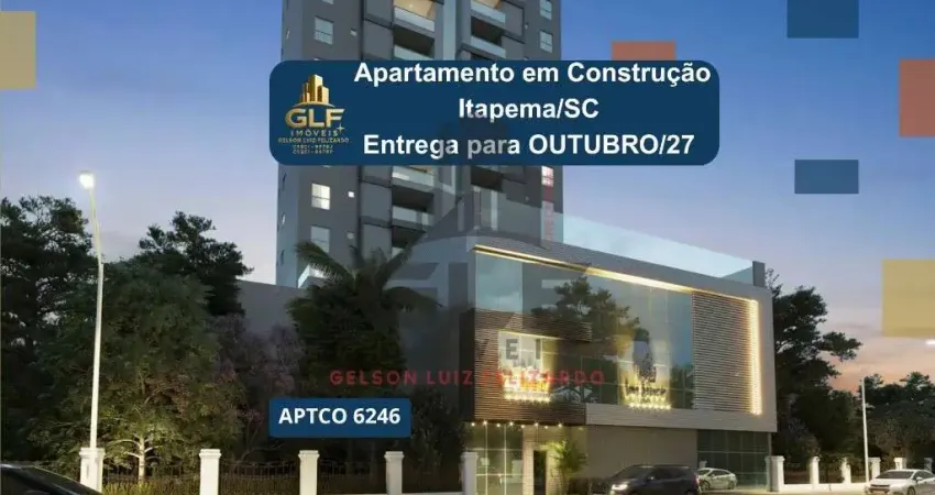 Apartamento em construção em itapema/sc com 132m² área privativa bem localizado com área de lazer completa