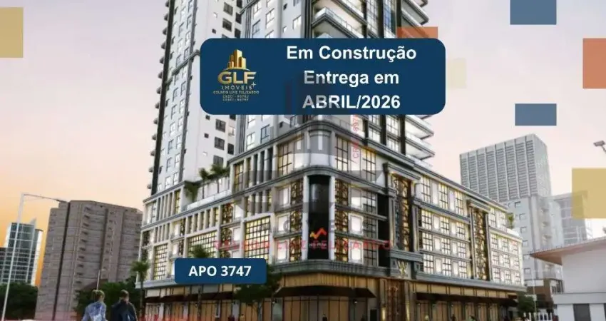Apto em construção em itapema, bairro meia praia, com 160m² área privativa, sendo 4 suítes, 3 vagas de garagem, área de lazer completa