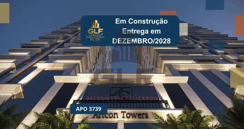 Apto em construção em itapema/sc bairro balneário camboriú, com 118m² área privativa, sendo 3 suítes, 2 vagas de garagem, área de lazer completa
