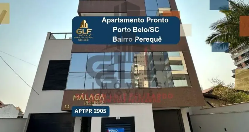 Apartamento na cidade de porto belo/sc no bairro balneário pereque, 2 suítes e 1 vaga, com lazer completo. bem localizado a 700 metros do mar