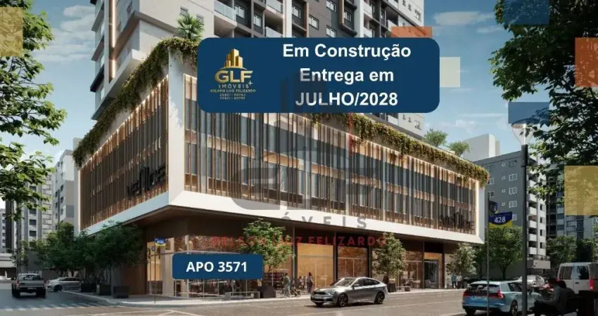 Apto em construção em itapema/sc bairro morretes, com 69,92m² área privativa, com 2 dormitórios sendo 1 suíte, área de lazer completa
