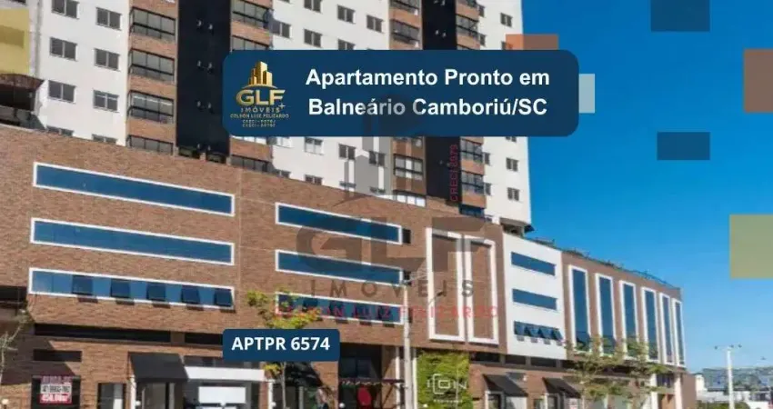Apartamento pronto  à venda no centro de balneário camboriú-sc: 2 quartos, 1 suíte, 2 banheiros, 1 vaga de garagem e 68,83 m² de área