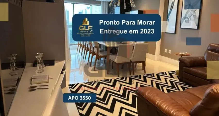 Apto pronto em balneário camboriú, com 133,52m² área privativa sendo, 3 suítes, 3 vagas de garagem, área de lazer completa