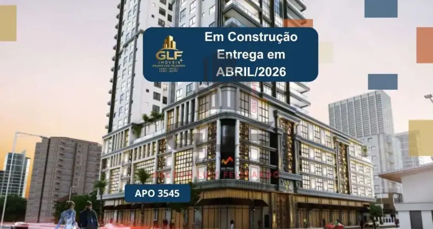 Apto pronto em itapema/sc bairro meia praia, com 160m² área privativa, sendo 4 suítes, 3 vagas de garagem, área de lazer completa