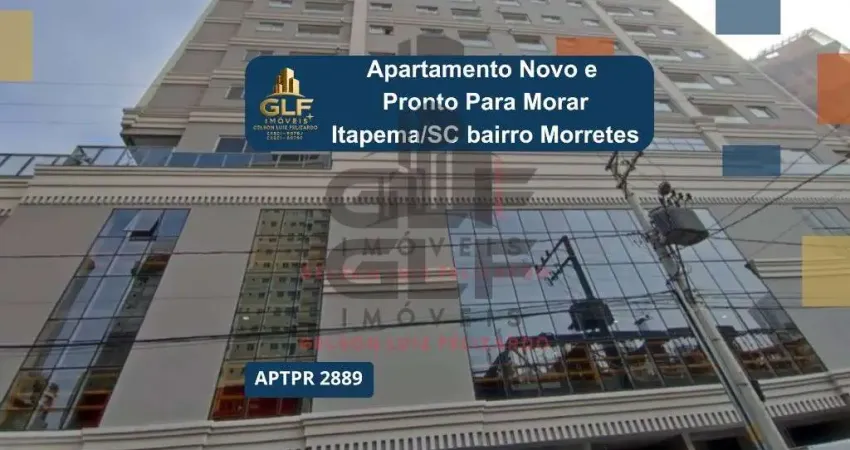 Apartamento novo e pronto para morar na cidade de itapema/sc no bairro morretes, com 2 quartos/ 1 suíte e 1 vaga de garagem, com lazer completo.
