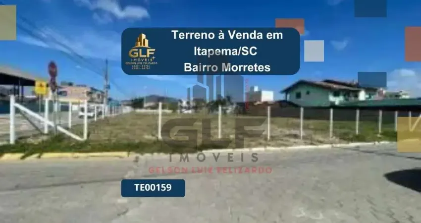 Terreno a venda em itapema/sc bairro morretes, com 1,200m² de área, aproveite essa oportunidade
