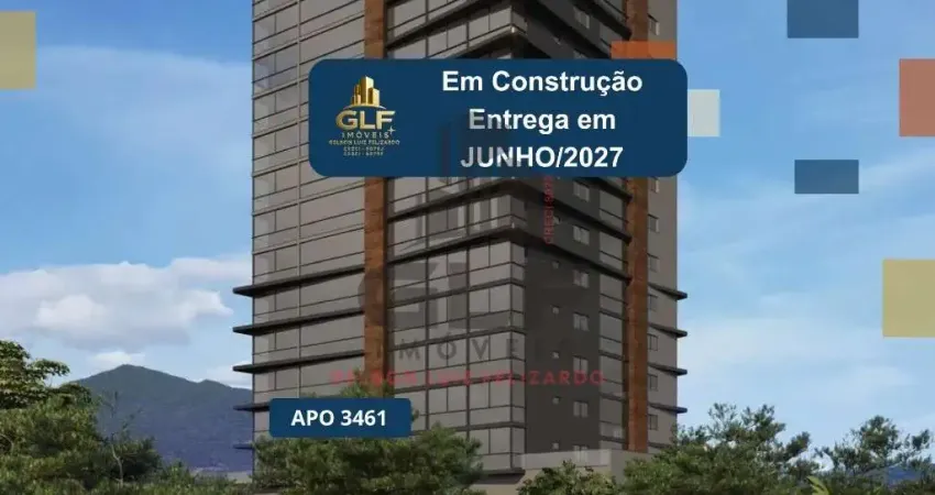 Apto em construção em porto belo, perequê, com 120m² área privativa sendo 3 suítes, 2 vagas de garagem, área de lazer completa