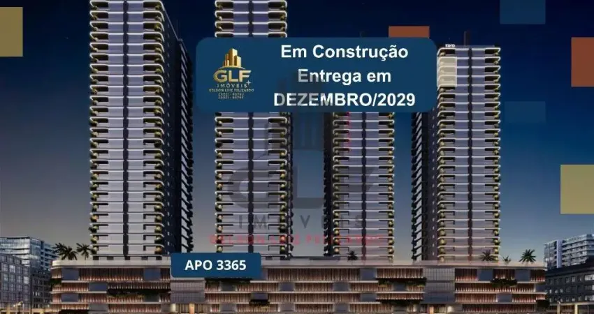 Apto em construção em porto belo, com 122m² área privativa sendo 3 suítes, 2 vagas de garagem, área de lazer completa