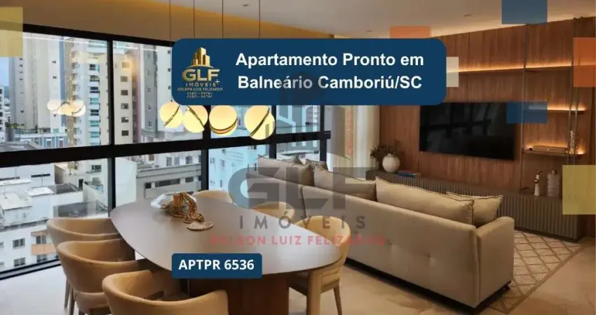 Apartamento pronto à venda no centro de balneário camboriú-sc! 3 quartos, 3 suítes, 1 banheiro, 2 vagas de garagem e 125,64 m².