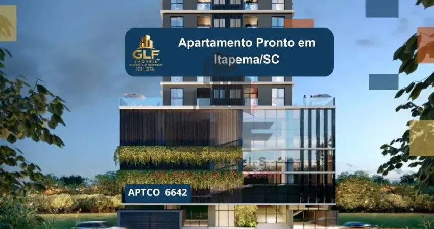 Apartamento pronto à venda em itapema-sc, jardim praia mar: 1 quarto, 1 suíte, 1 banheiro, 1 vaga - 33,34m² de área. venha conferir!