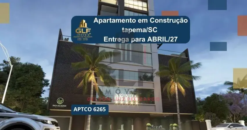 Apartamento em construção na cidade de itapema/sc na meia praia, com 135m², 3 suítes e 2 vagas de garagem. localização privilegiada a 250m do mar