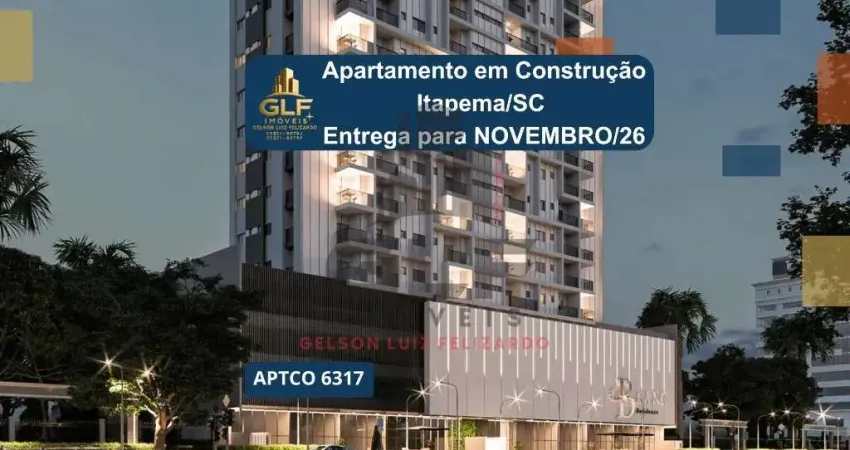 Apartamento em cosntrução em itapema/sc no bairro morretes. ótima localização a 550m do mar. 69m², com 2 suítes e 1 vaga de garagem