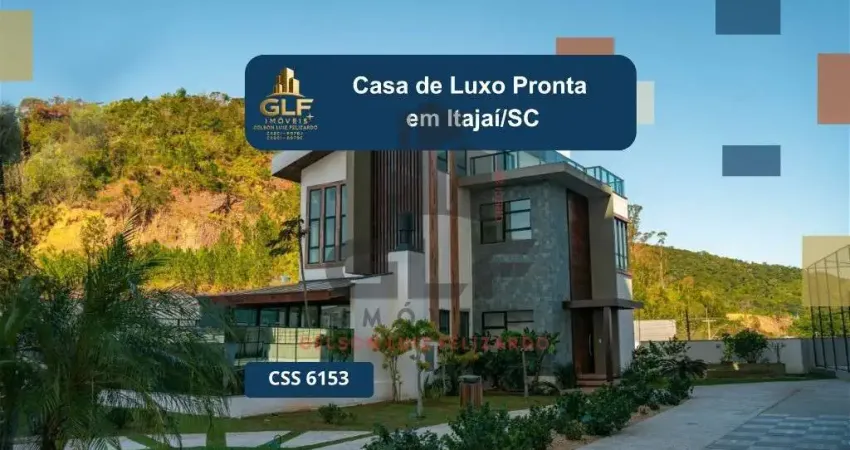 Casa de luxo na cidade de itajaí/sc, no bairro ressacada, com 3 suítes e 4 vagas de garagem. localização privilegiada. casa alto padrão