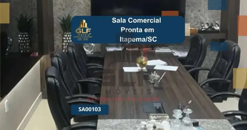 Sala comercial pronta em itapema/sc, com 89,62m² de área, não perca essa oportunidade
