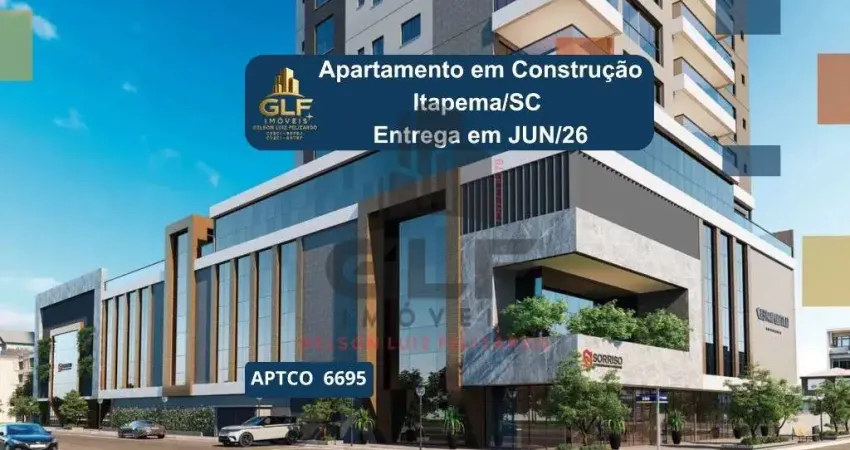Apartamento de luxo em construção na meia praia: 3 quartos, 3 suítes, 4 banheiros, 2 vagas de garagem, 150m². venha conferir!