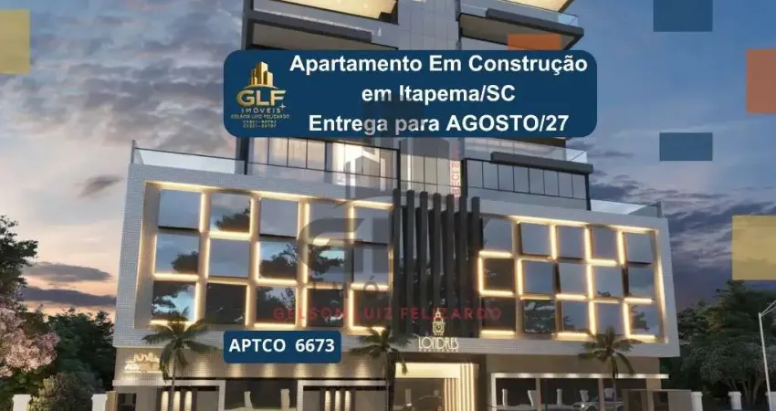 Apartamento de luxo em construção à venda em meia praia, itapema-sc: 3 quartos, 3 suítes, 1 banheiro, 2 vagas de garagem, 151m².
