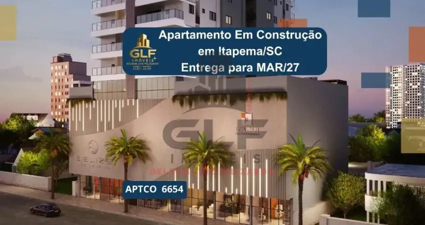Apartamento em construção à venda na meia praia, itapema-sc: 3 quartos, 3 suítes, 4 banheiros, 2 vagas de garagem e 120m². aproveite!
