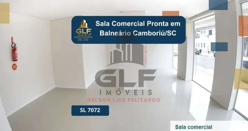 Sala comercial pronta em balneário camboriú com 1 vaga de garagem.