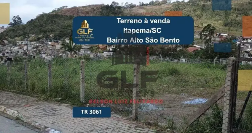 Terreno à venda na cidade de itapema/sc no bairro alto são bento, com metragem de 276m² sendo 12 x 23 cada. oportunidade de investimento.