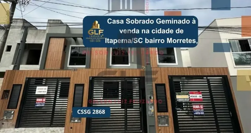 Casa sobrado novo em itapema/sc no sertão do trombudo, com 120m², 2 suítes e 1 vaga de garagem. 35m² de terraço