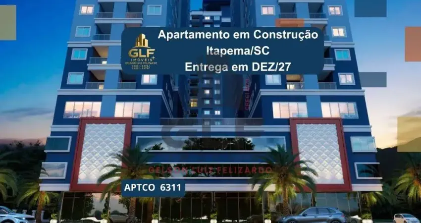 Apartamento em construção em itapema/sc, bairro morretes, com 68m², 2 dormitórios/ 1 suíte. entrega para dezembro/27. próximo à br-101. investimento