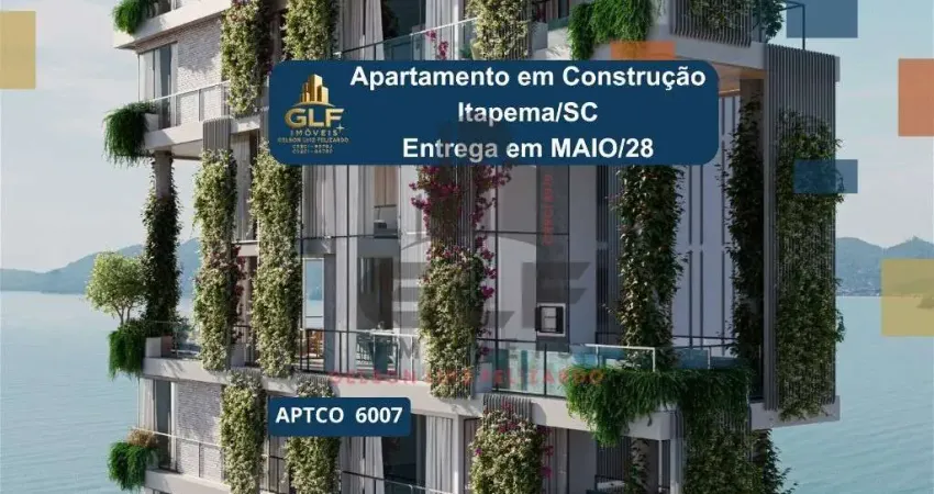 Apartamento em construção em itapema/sc no bairro meia praia, 4 dormitórios todos com suítes e 3 vagas de garagem, com lazer completo. bem loca