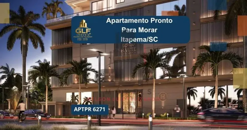 Apartamento pronto na cidade de itapema/sc, na meia praia, com 170m² de área total, 3 suítes e 2 vagas de garagem, com lazer completo. investir