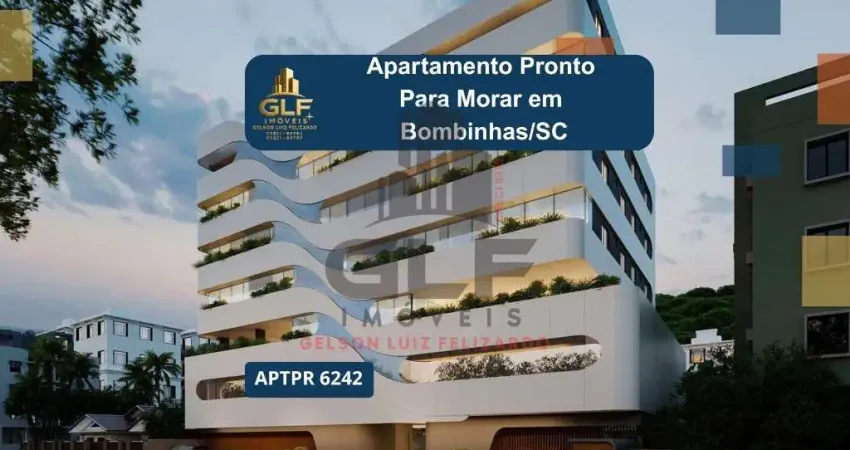 Apartamento pronto em bombinhas/sc com 41,12m² área privativa sendo área de lazer completa