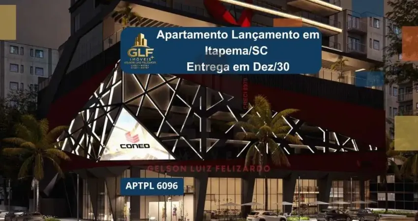 Apartamento lançamento na cidade de itapema/sc no bairro meia praia, 3 dormitórios e 1 vaga de garagem, com lazer completo. bem localizado. investir