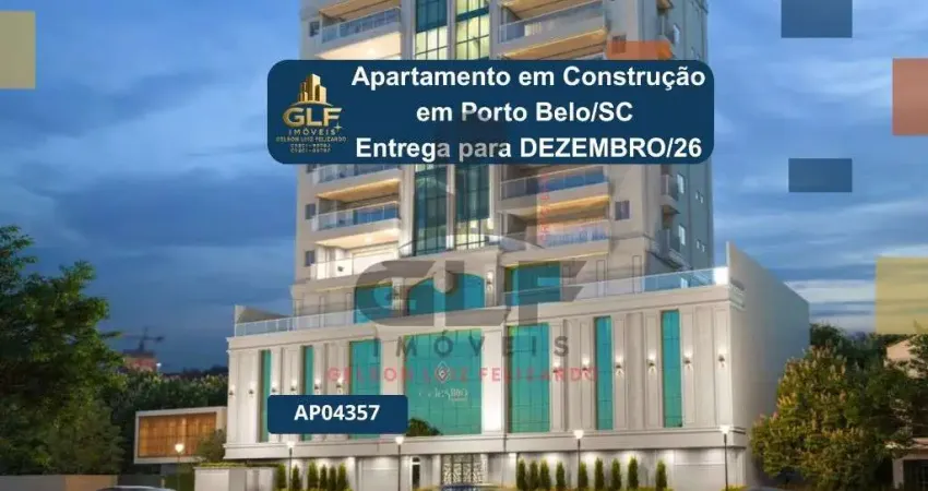 Apartamento em construção em porto belo/sc com 127,96m² área privativa sendo 3 suítes, 2 vagas de garagem