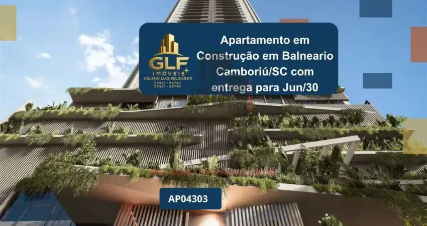 Apartamento em construção em balneário camboriú/sc com 179,65m² área privativa sendo 4 suítes, 2 vagas de garagem