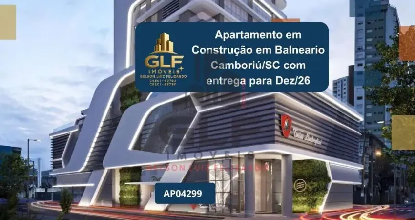 Apartamento em construção em balneário camboriú/sc com 194,25m² de área privativa sendo 4 suítes, 3 vagas de garagem, área de lazer completa