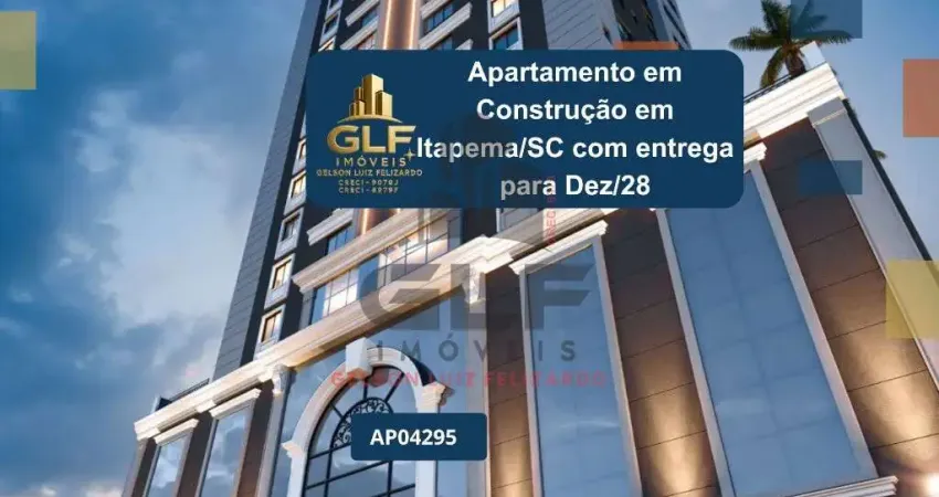 Apartamento em construção em itapema/sc com 69,72m² área privativa sendo 2 suítes, 1vaga de garagem, lazer completo