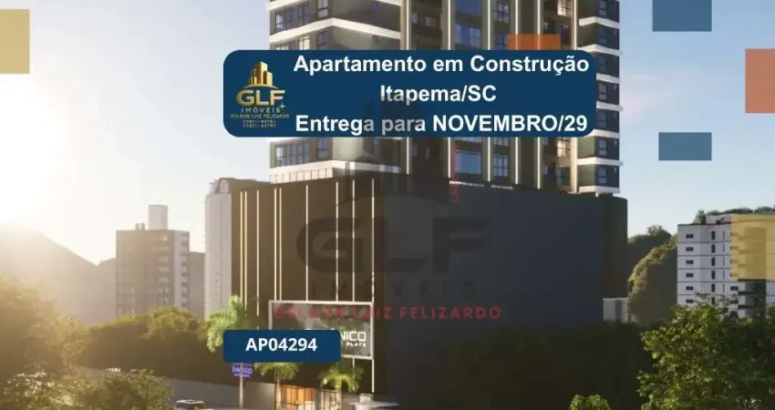 Apartamento em construção em itapema/sc com 60m² área privativa sendo 2 dormitórios e 1 suíte, 1 vaga de garagem, lazer completo