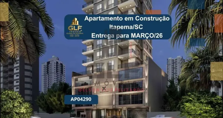 Apartamento em construção em itapema/sc com 104,58m² área privativa sendo 3 dormitórios e 1 suíte, 2 vagas de garagem, lazer completo
