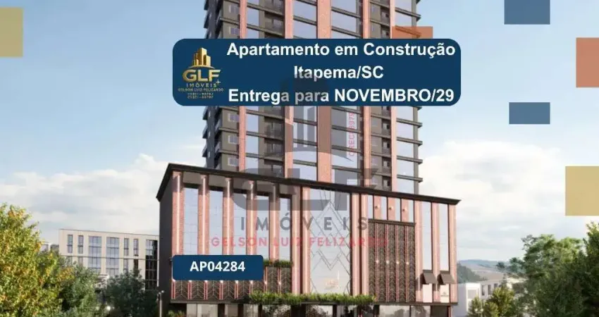Apartamento em construção em itapema/sc com 40,90m² área privativa sendo 1 dormitório, 1 vaga de garagem