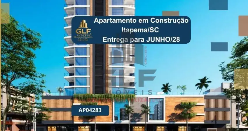 Apartamento em construção em itapema/sc com  126,74m² área privativa sendo, 3 suítes, 2 vagas de garagem