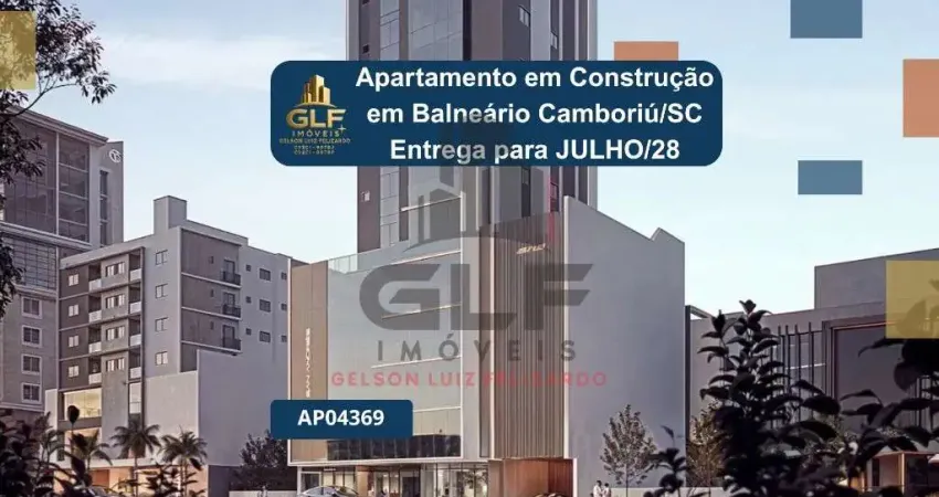 Apartamento em construção em balneário camboriú/sc com 120,49m² área privativa sendo 3 suítes, 2 avgas de garagem