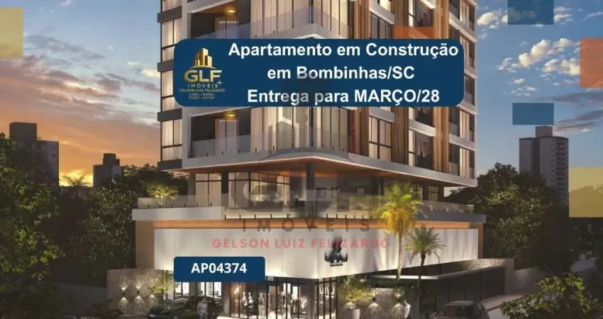Apartamento em construção em bombinhas/sc com 84,00m² área privativa sendo 2 suítes, 2 vaga de garagem