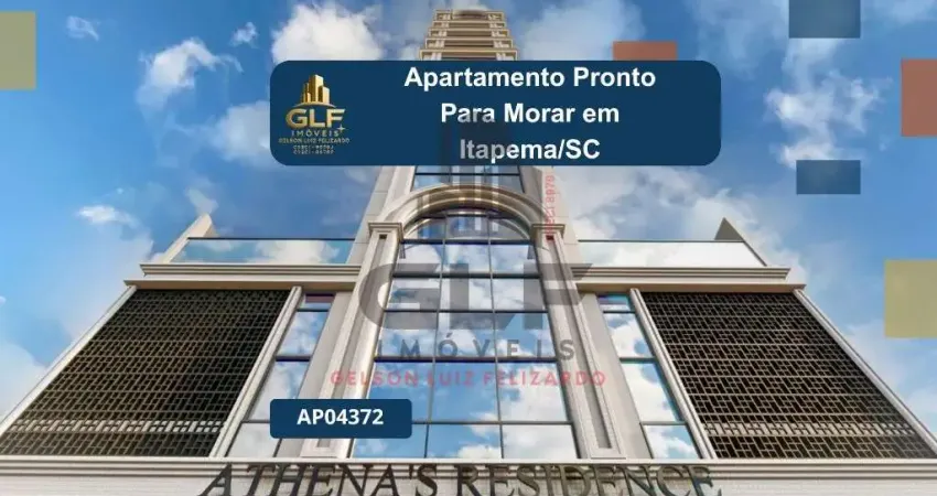 Apartamento pronto em itapema/sc com 68,00m² área privativa sendo 2 dormitórios e 1 suíte, 1 vaga de garagem