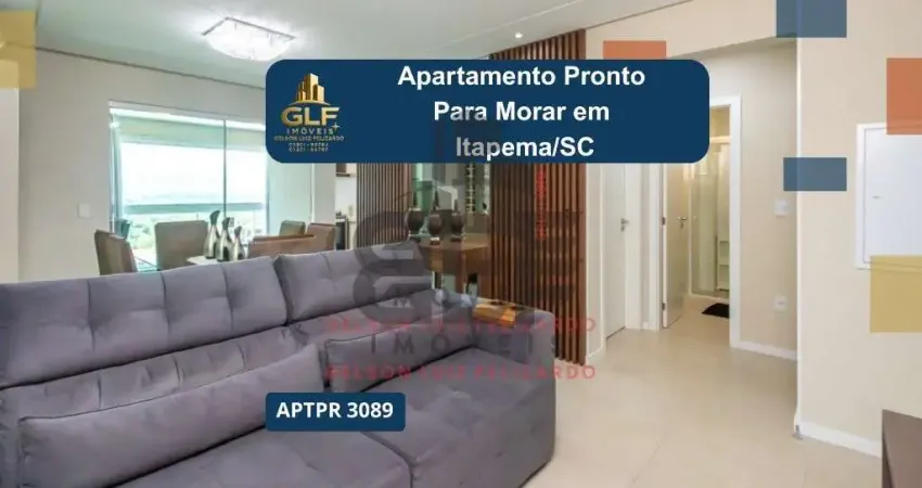 Apartamento novo e pronto para morar na cidade de itapema/sc no bairro meia praia, com 2 dormitórios sendo 1 suíte e 1 vaga de garagem. bem localizado