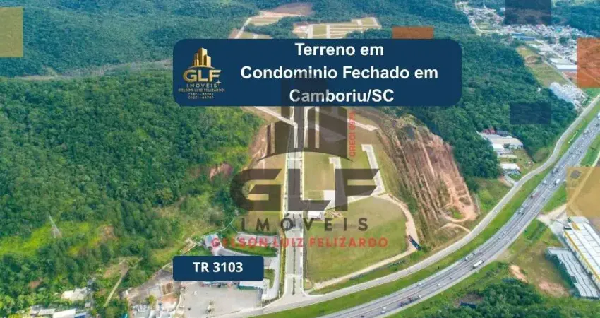 Lote em condomínio fechado na cidade de camboriú/sc no bairro várzea do ranchinho, com 300m² e infraestrutura completa. ótima localização.