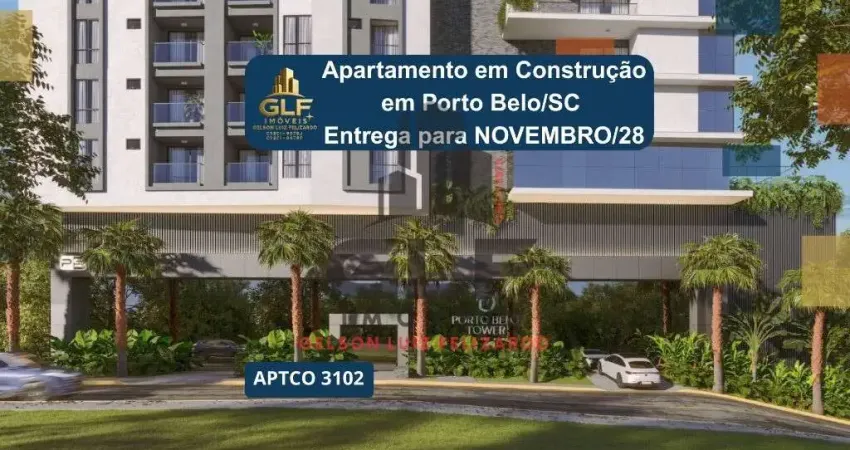Apartamento em construção em porto belo/sc com 136,71m² área privativa sendo 3 suítes, 2 vagas de garagem, área de lazer completa