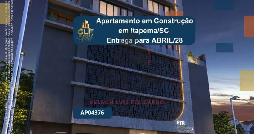Apartamento em construção em itapema/sc com 103,69m² área privativa sendo, 3 suítes, 2 vagas de garagem, lazer completo