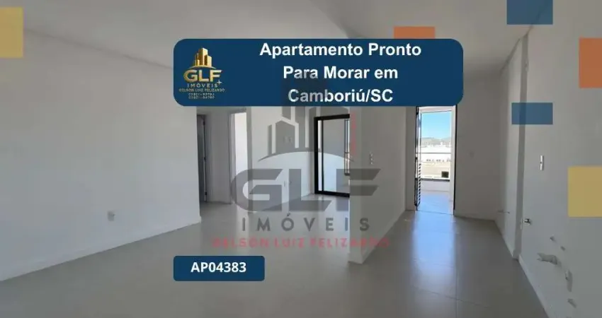 Apartamento pronto para morar em camboriú/sc com 70m² área privativa sendo 2 dormitórios e 1 suíte, 2 vagas de garagem, área de lazer completa