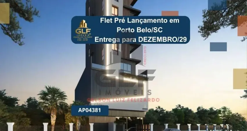 Flet pré lançamento em porto belo/sc com 38m² área privativa sendo 1 dormitório, 1 vaga de garagem, bem localizado