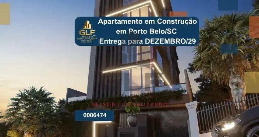 Apartamento pré lançamento em porto belo/sc com 108m² área privativa sendo 2 dormitórios 1 suíte, 1 vaga de garagem, área de lazer completa